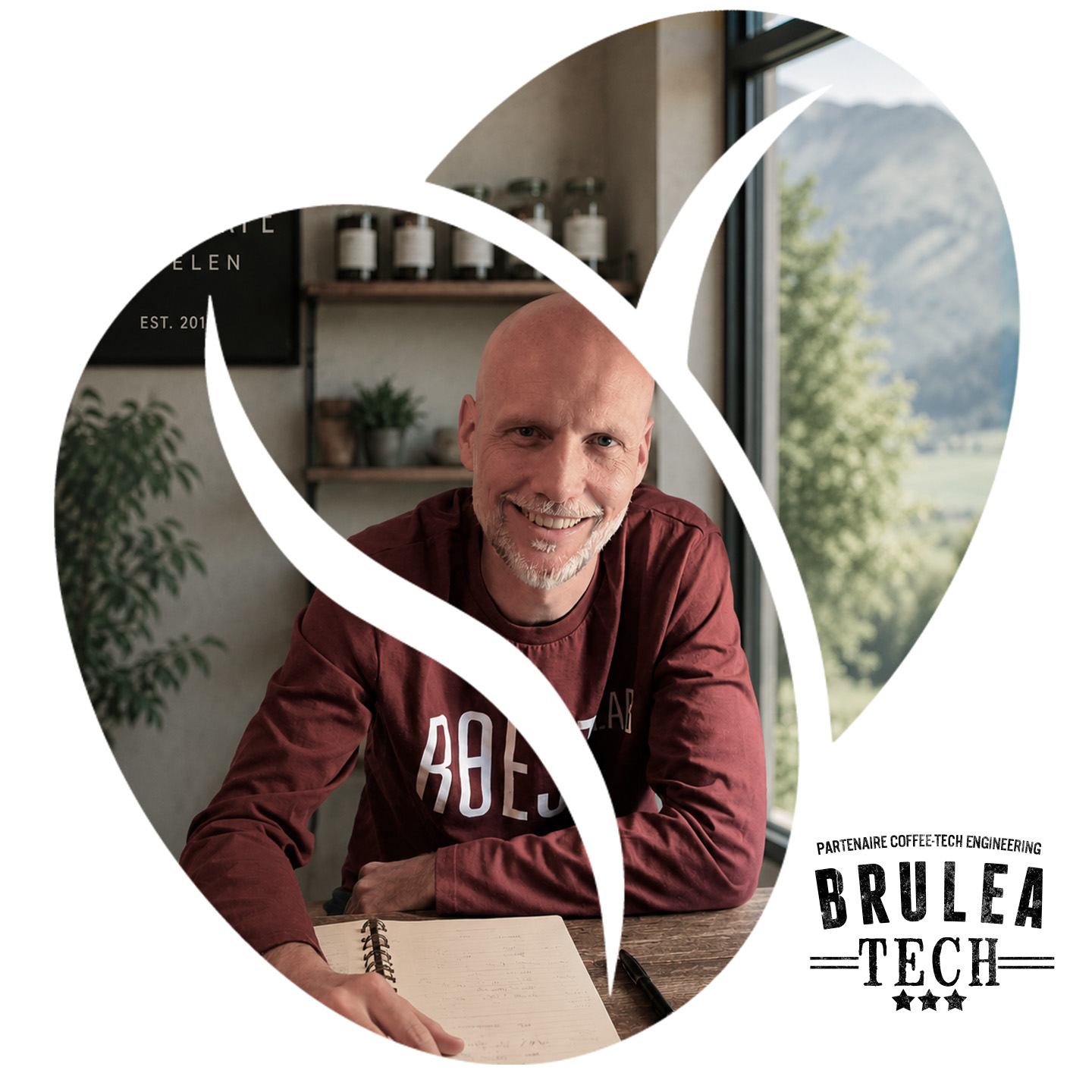 Portrait de Kurt Ospelt dans l’identité visuelle Brulea Tech