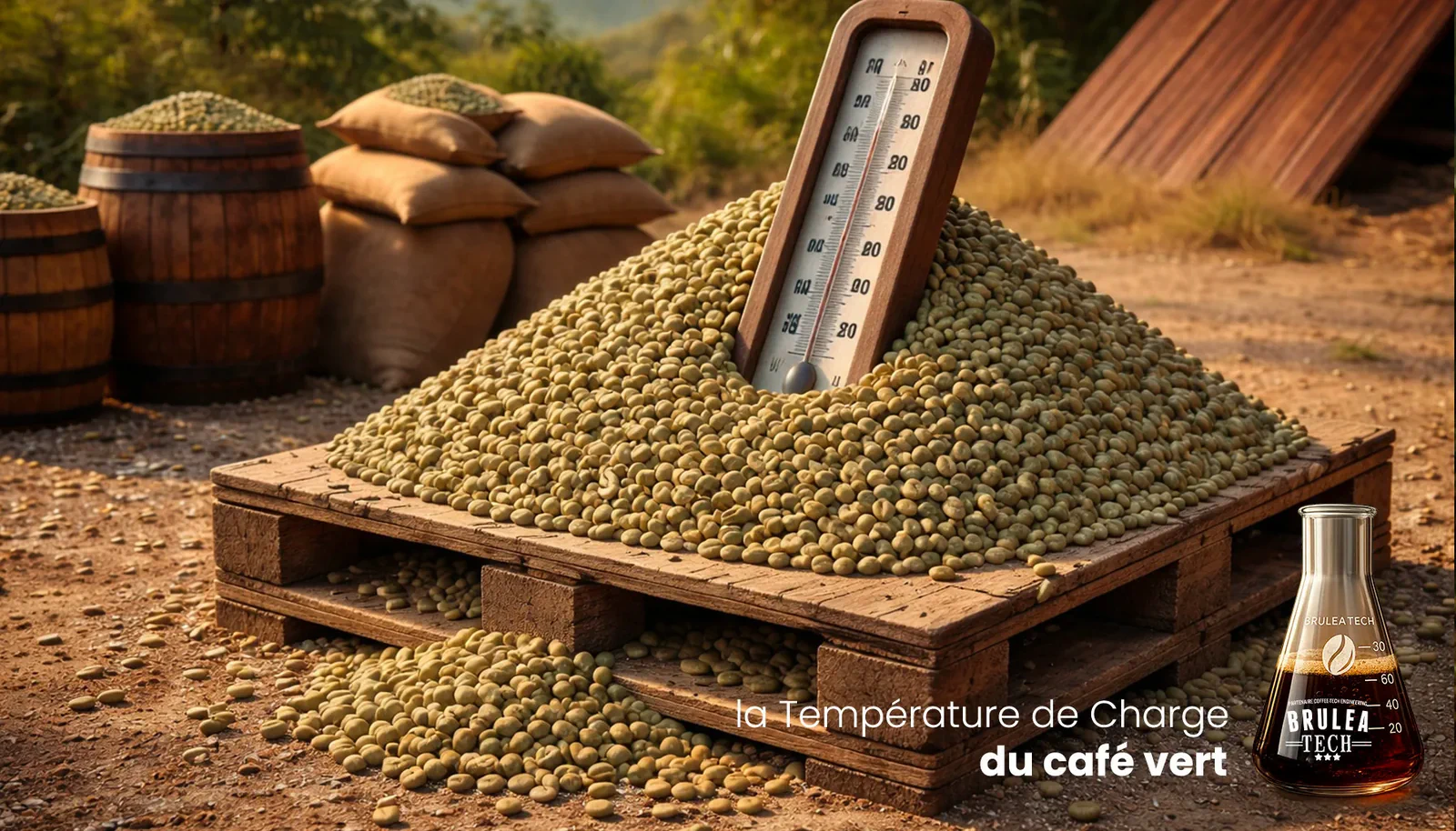 La température d’entré du café vert