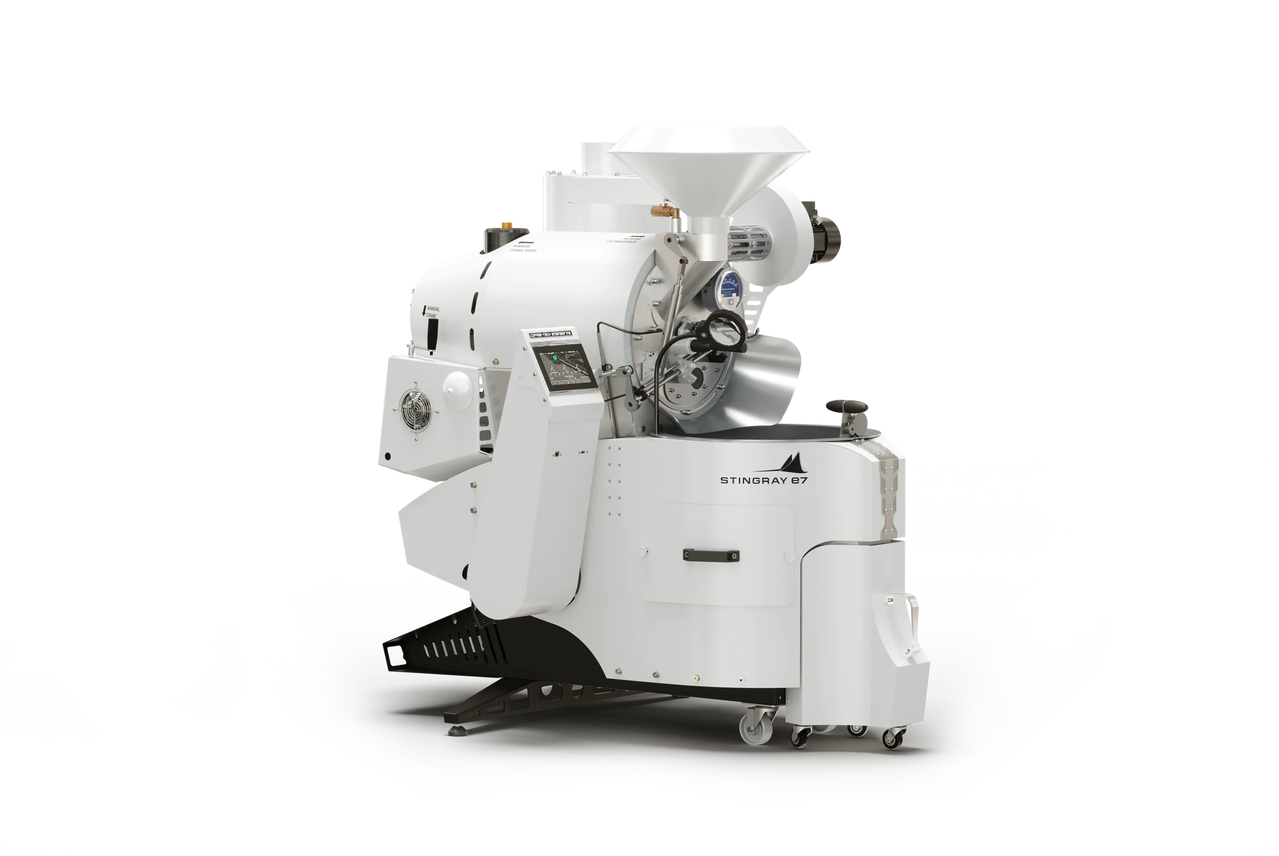 Stingray E7 blanc, torréfacteur électrique Coffee-Tech