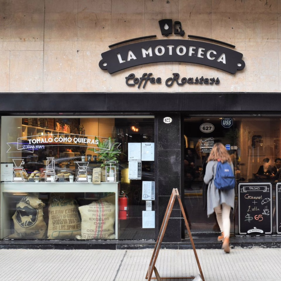 La façade de La Motofeca à Buenos Aires