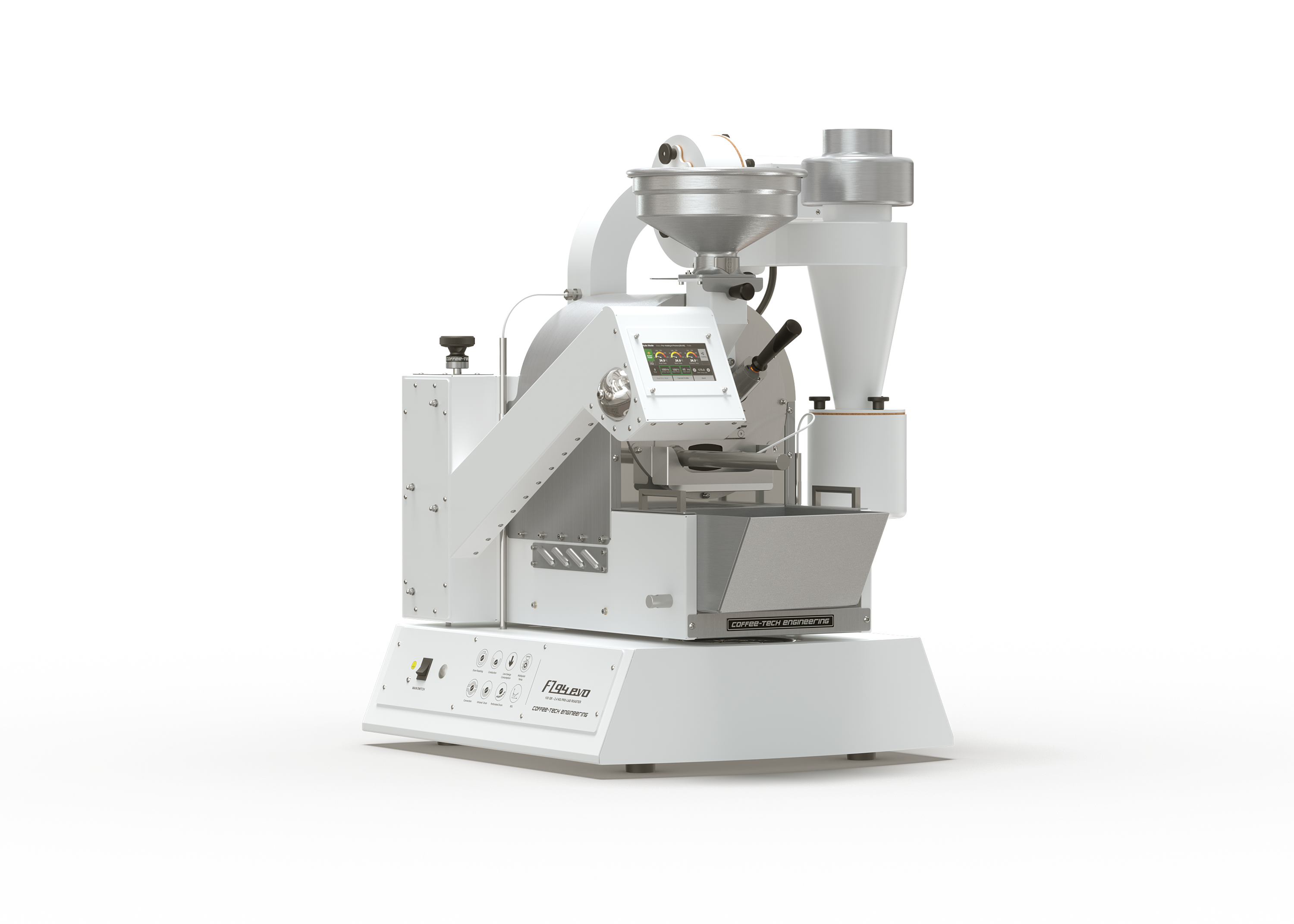 FZ-94 EVO blanc, torréfacteur électrique Coffee-Tech retenu pour la formation