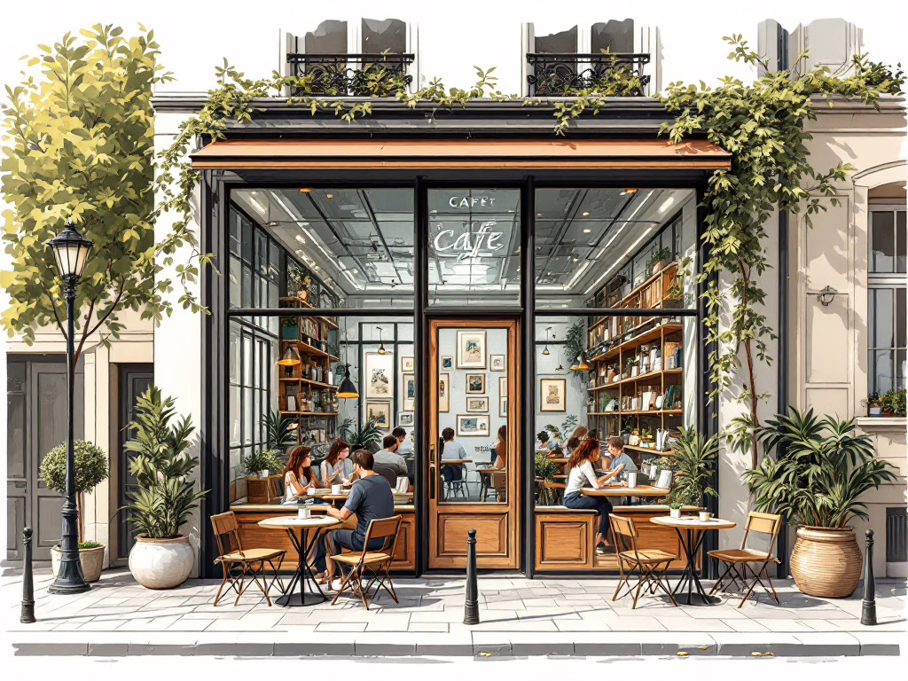 Torréfaction dans un coffee shop
