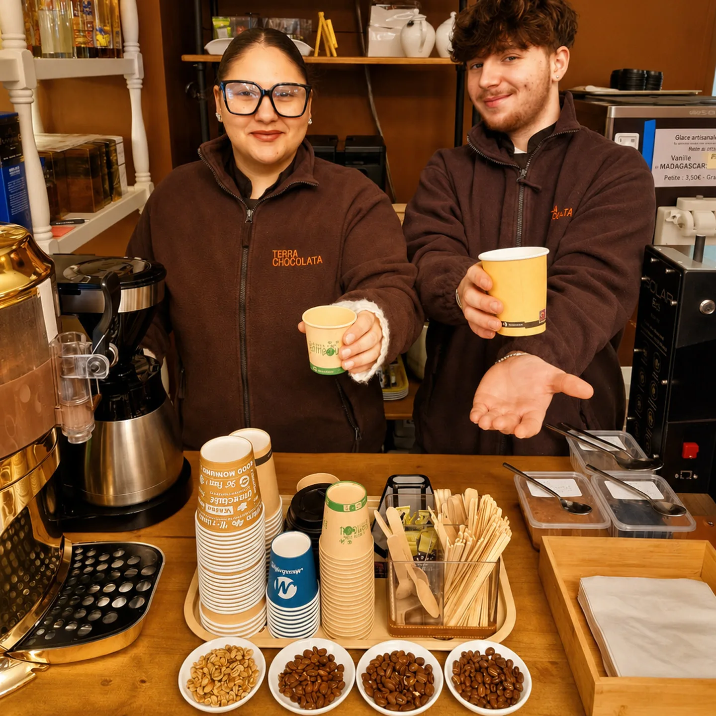 L'univers gourmand de Terra Chocolata, chocolats et café